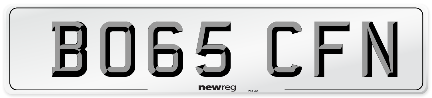 BO65 CFN Number Plate from New Reg